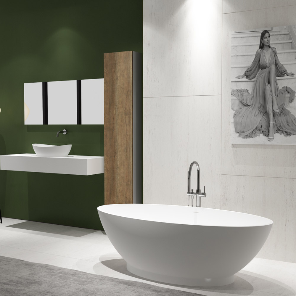 designing modern freestanding bathtub