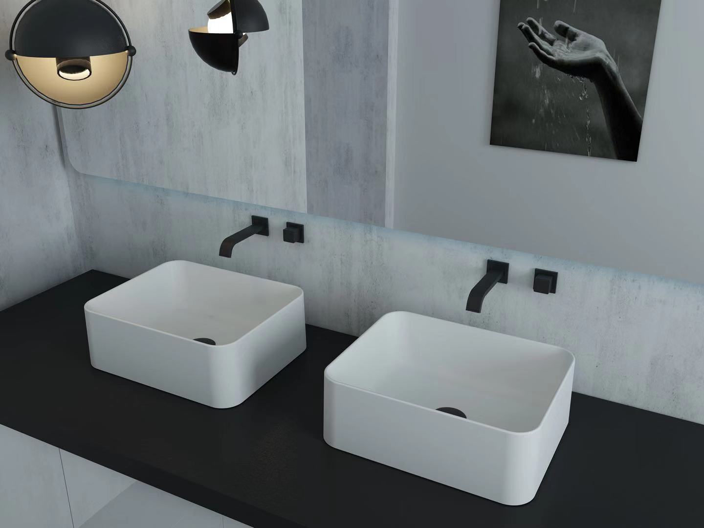 double white bathroom wash basin from Cpingao