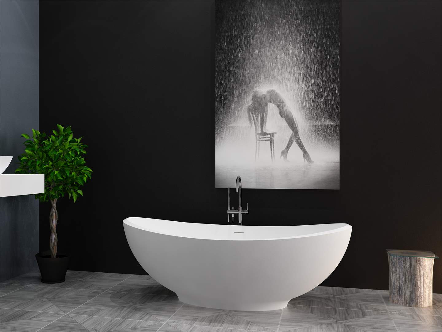 white bathroom bathtub design from Cpingao
