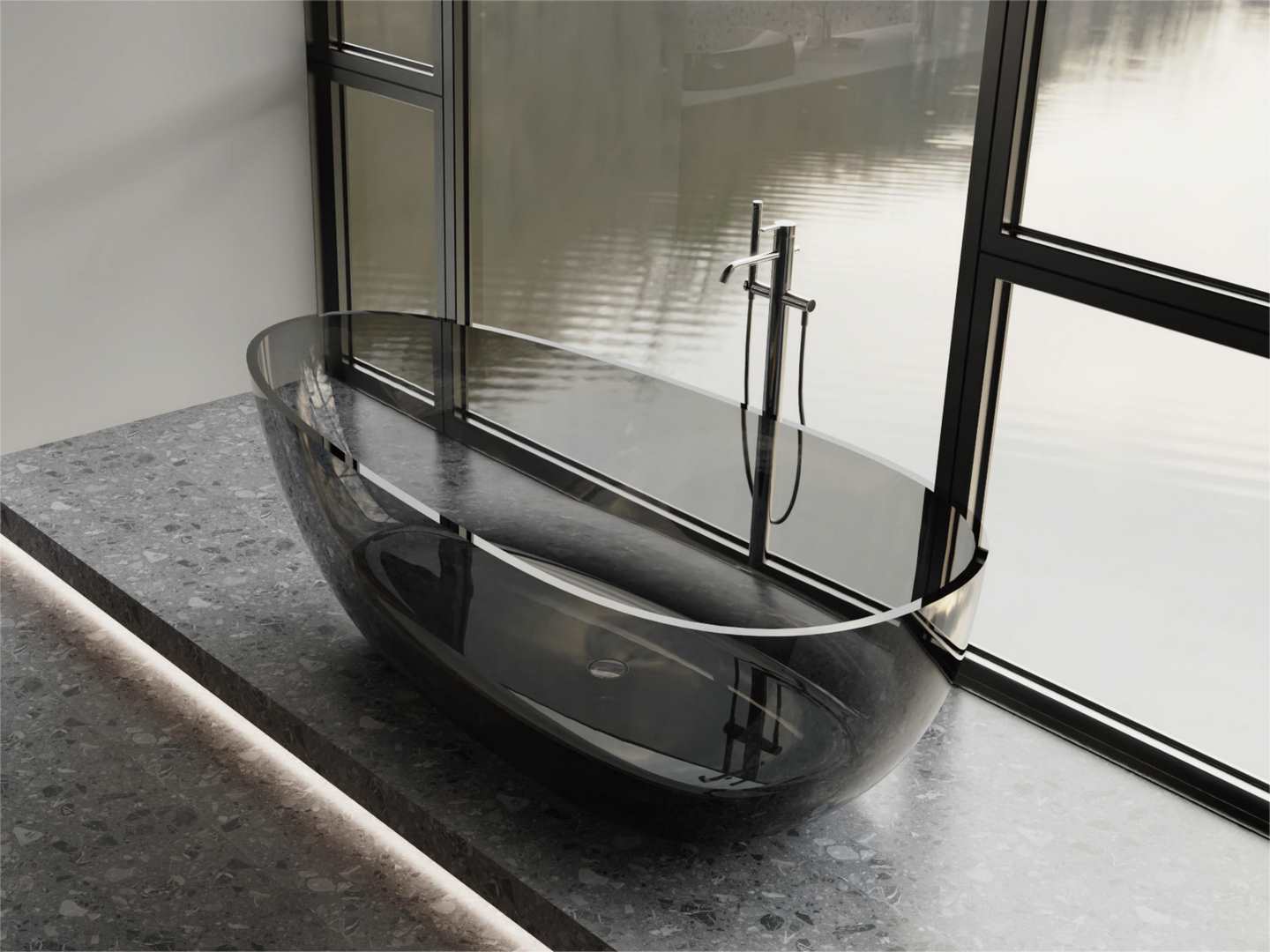 freestanding bathtub PS-8802(high molecular pure resin) from Cpingao