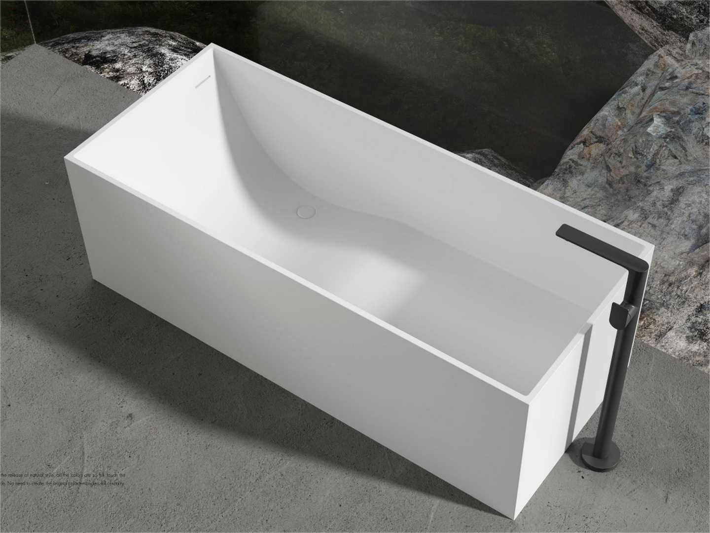 white freestanding Rectangular bathtub from cpingao (top bathtub manufacturers)