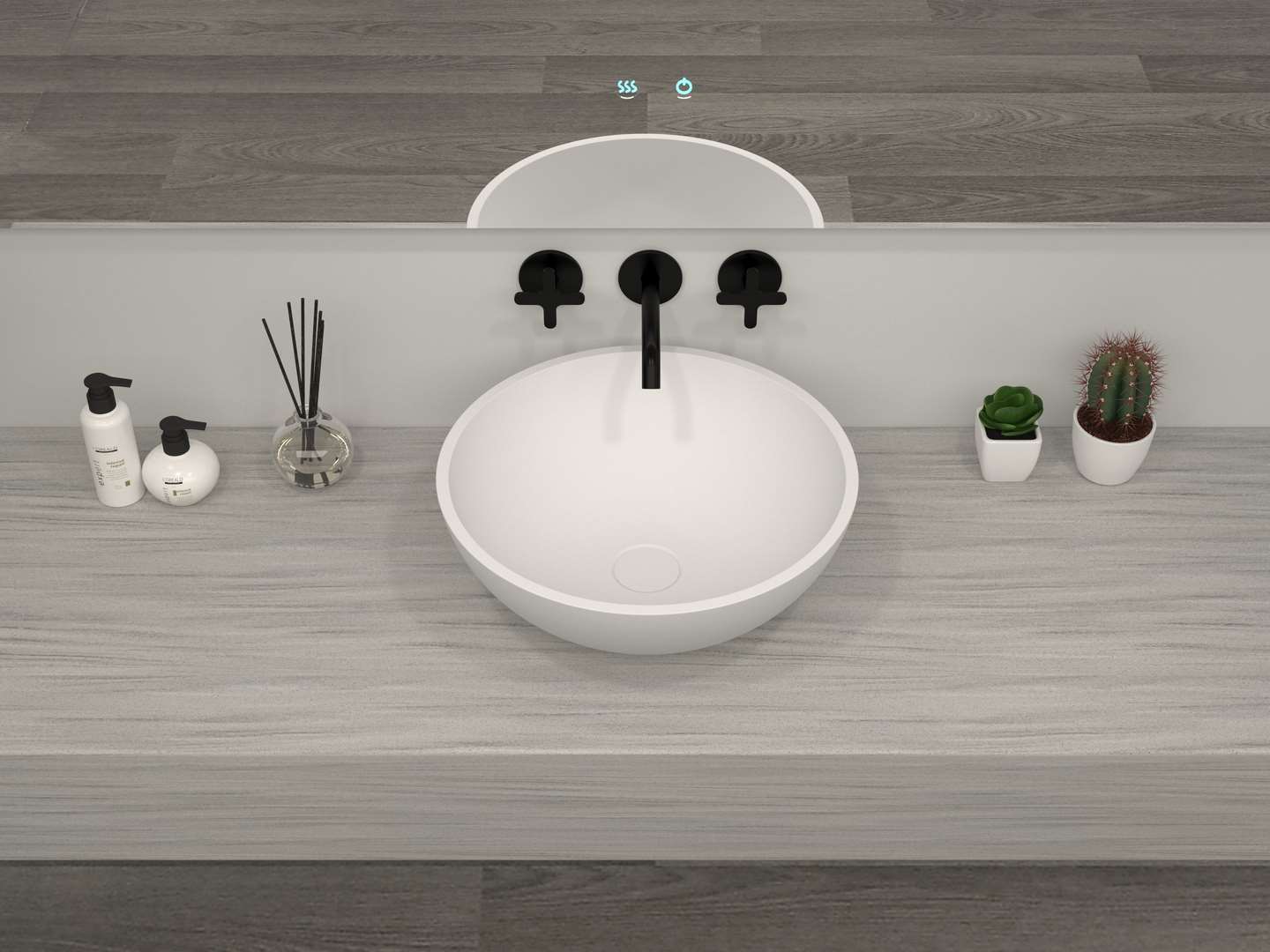 freestanding washbasin ps-2218(Pure Acrylic Solid Surface)round washbasin