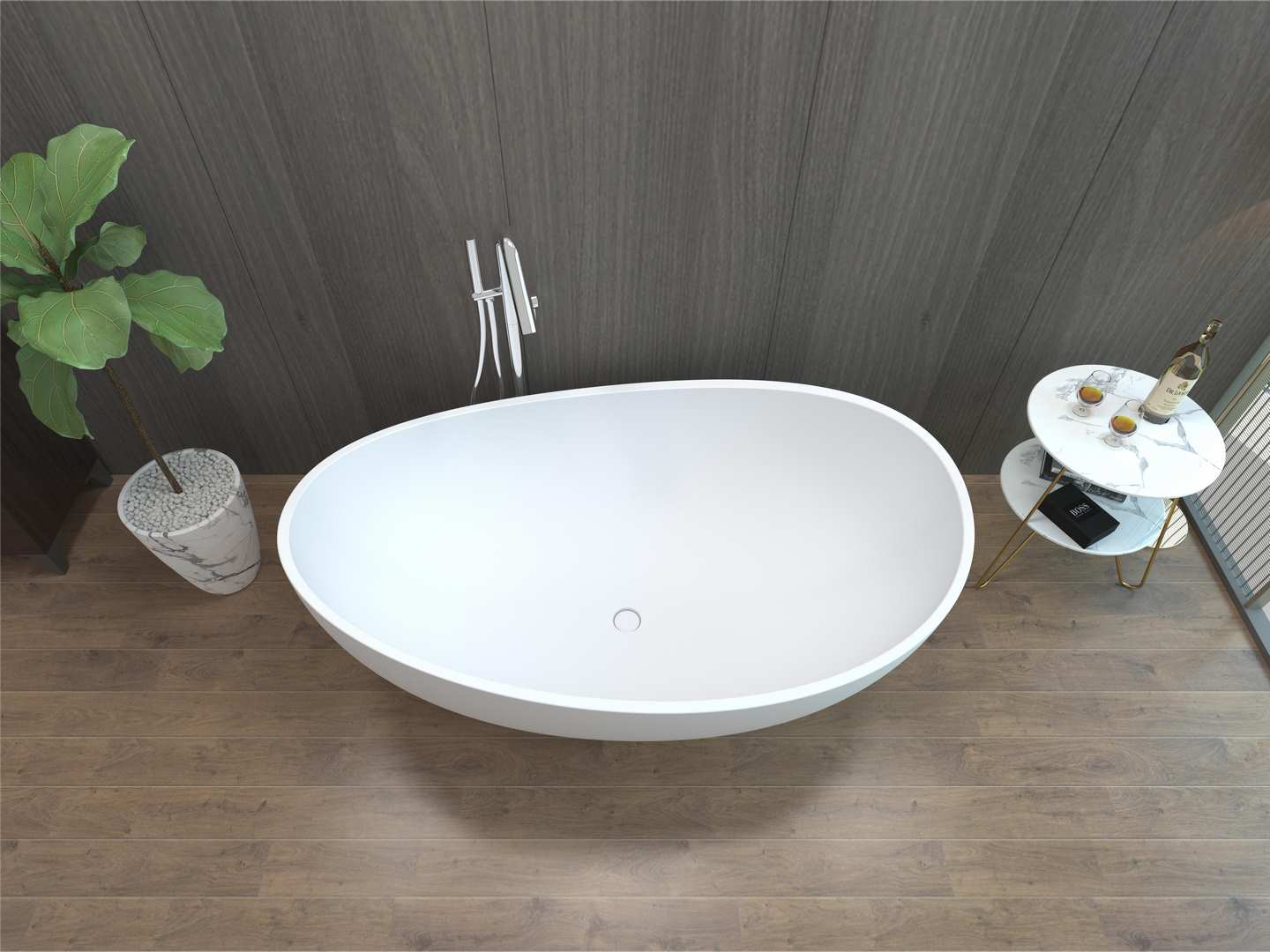 freestanding bathtub ps-8833(Pure Acrylic Solid Surface)