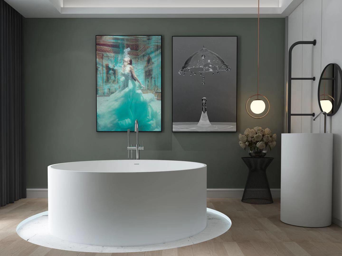 freestanding bathtub ps-8818(Pure Acrylic Solid Surface)