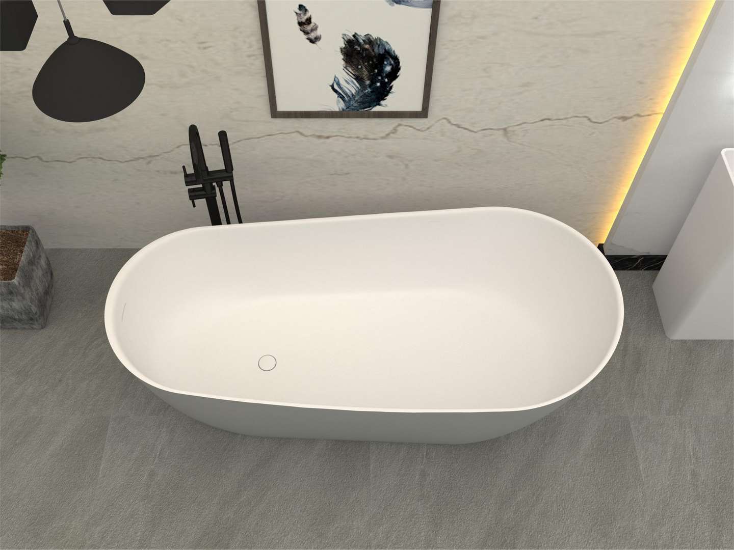 freestanding bathtub ps-8828(Pure Acrylic Solid Surface)