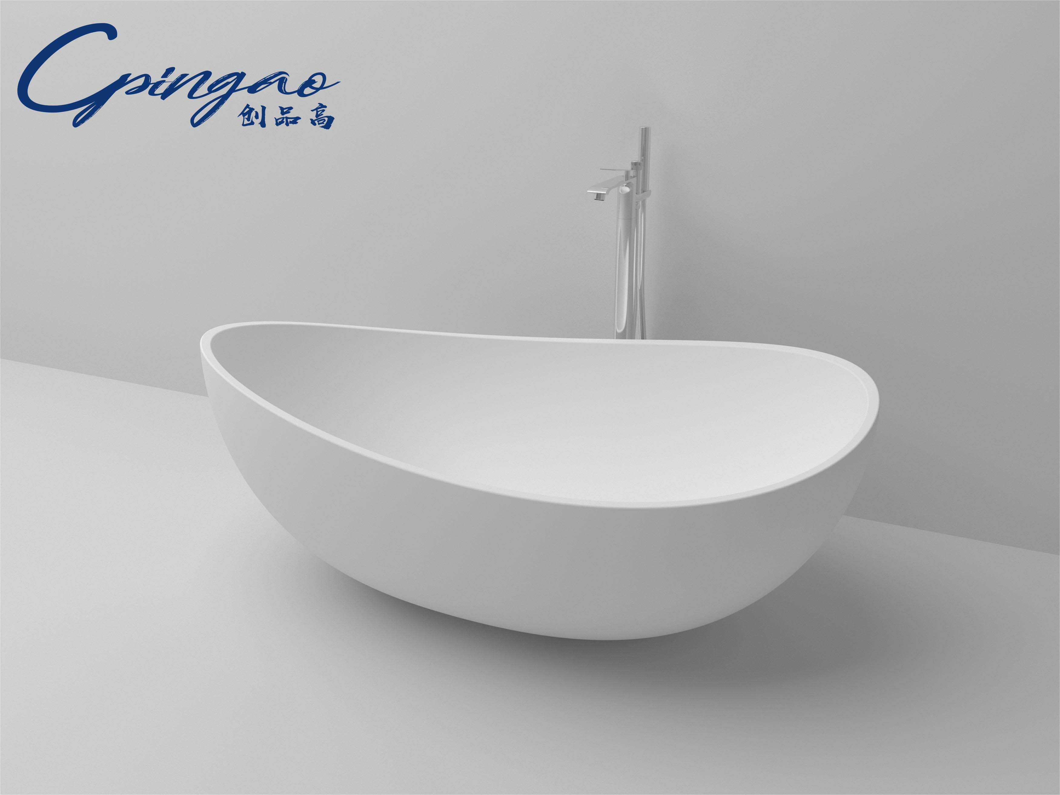 white freestanding bathtub PS-8833（Gel-Coat)