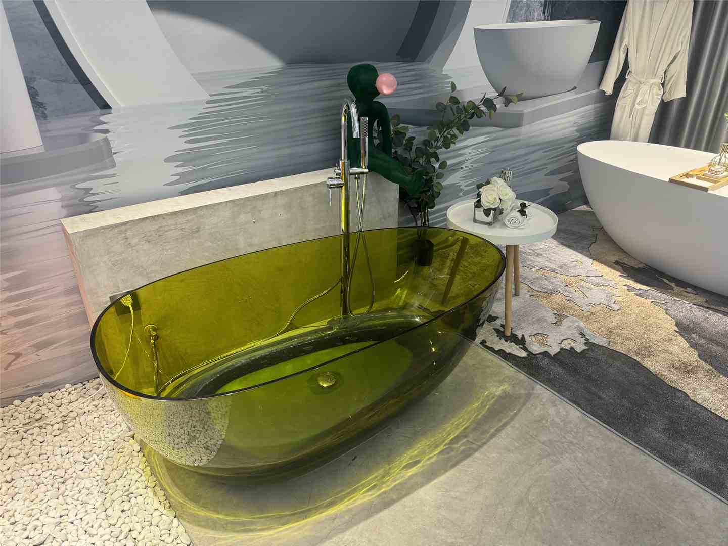 freestanding bathtub PS-8848(high molecular pure resin) from Cpingao