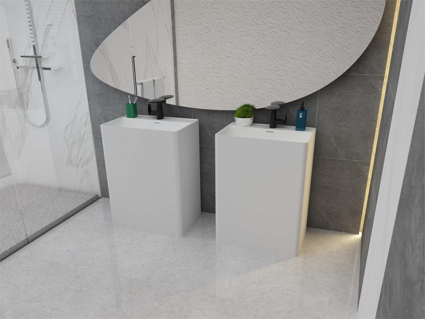 Freestanding Pedestal Washbasin ps-6601