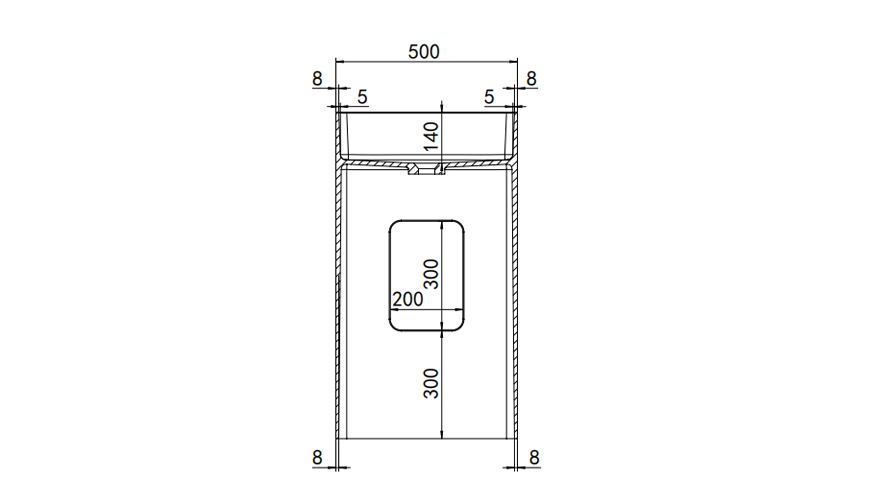 Freestanding Pedestal Washbasin ps-6616-500(main view)