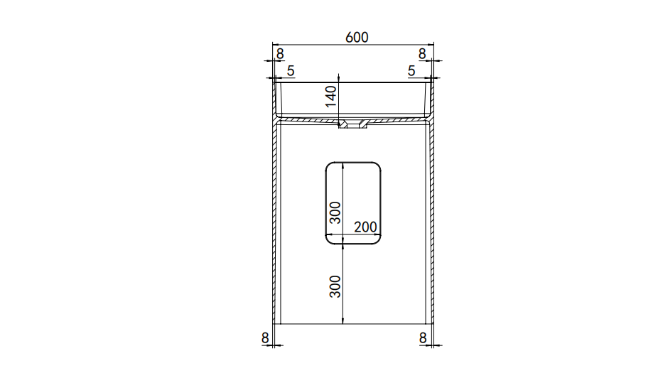 Freestanding Pedestal Washbasin ps-6616-600(main view)