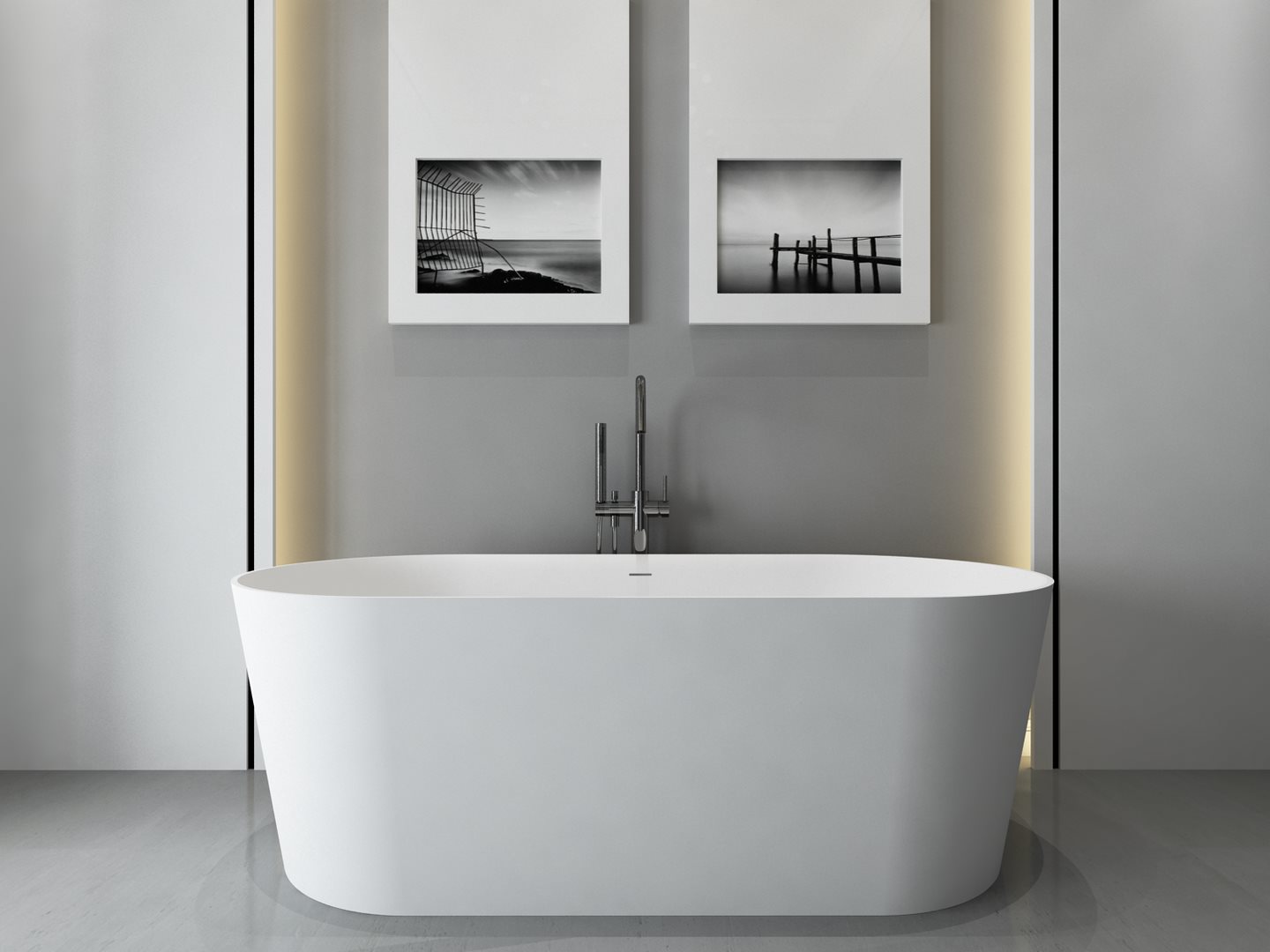 white freestanding bathtub PS-8816（Gel-Coat)