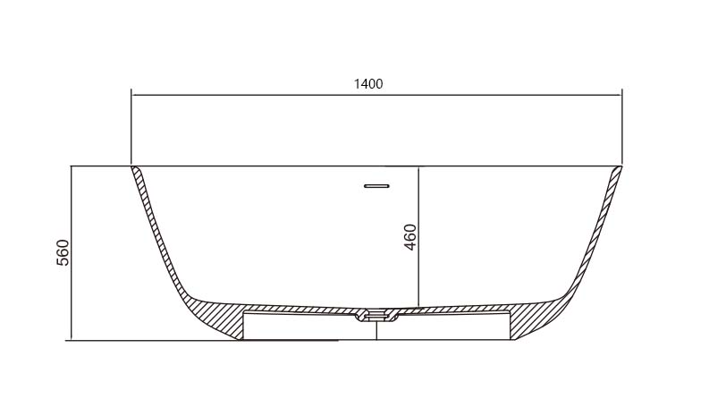 freestanding bathtub ps-8823A-1400(main view)