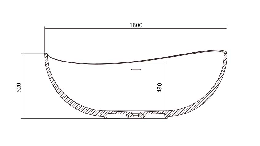 freestanding bathtub ps-8833-1800(main view)