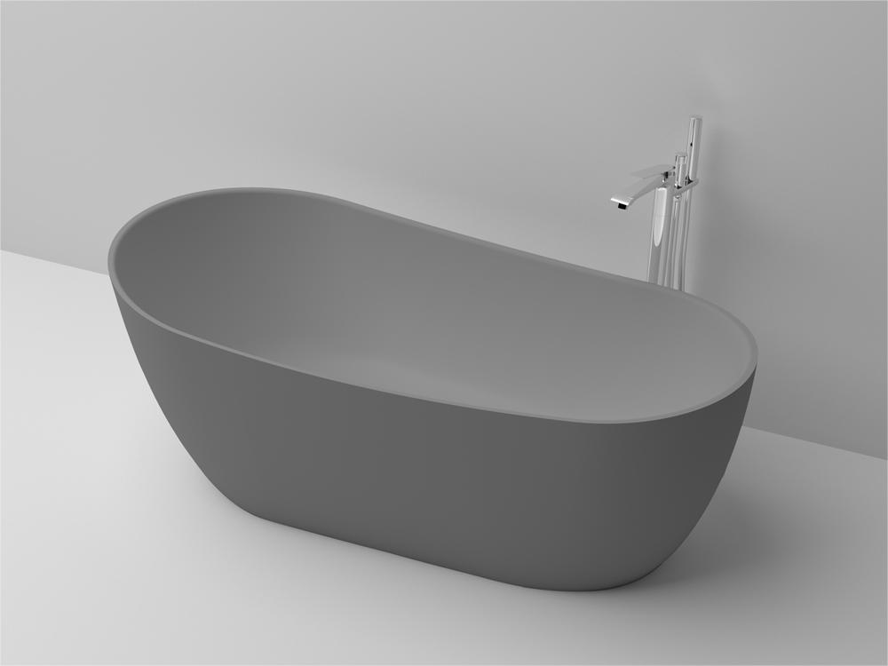 gray freestanding bathtub PS-8828（Gel-Coat)