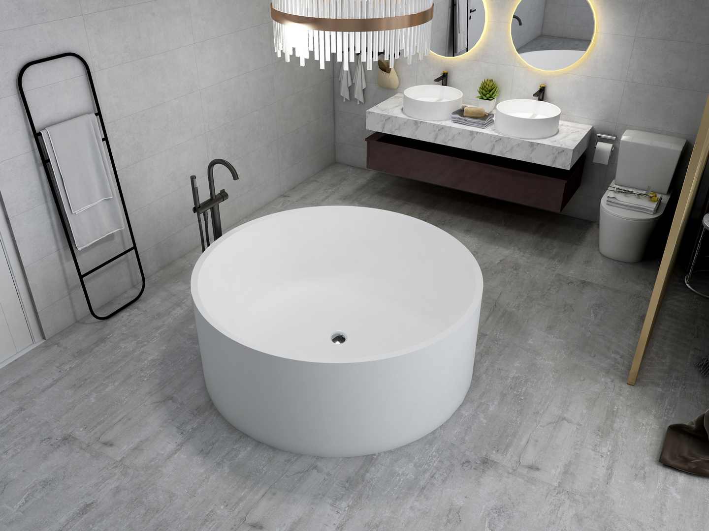 white freestanding bathtub PS-8818（Gel-Coat)