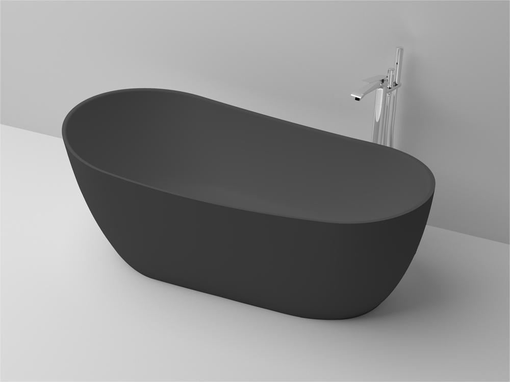 black freestanding bathtub PS-8828（Gel-Coat)