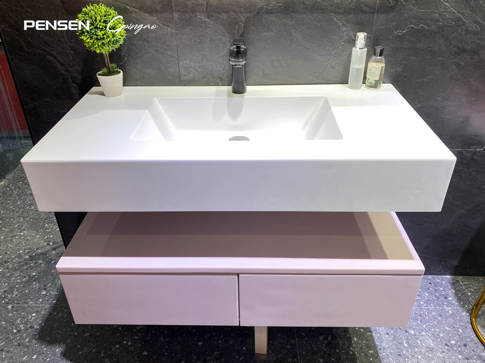 2021.5 Kitchen and Bath China from Cpingao bathroom pure acrylic basin and cabinet