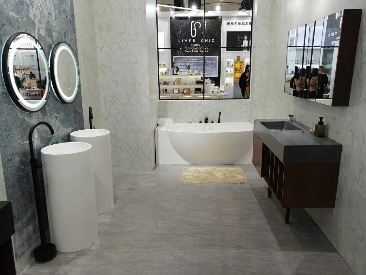 2019 Guangzhou Hotel Fair from Cpingao basin with cabinet and bathtub