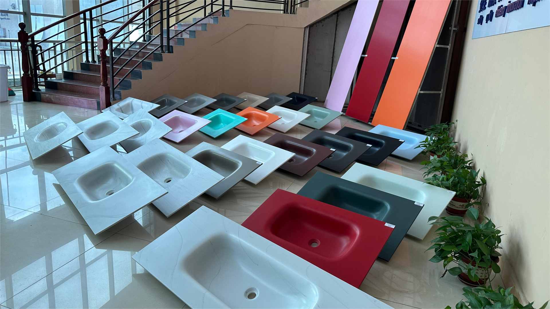 colourful Solid Surface Wash Basin From Cpingao (Modified Acrylic Solid Surface Sheets and 100% Pure Acrylic Solid Surface Sheets )