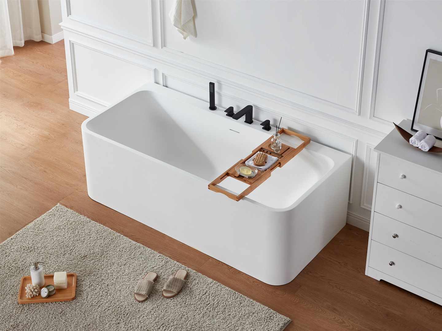 (Bathroom with Bathtub Size) solid surface bathtub PS-8829