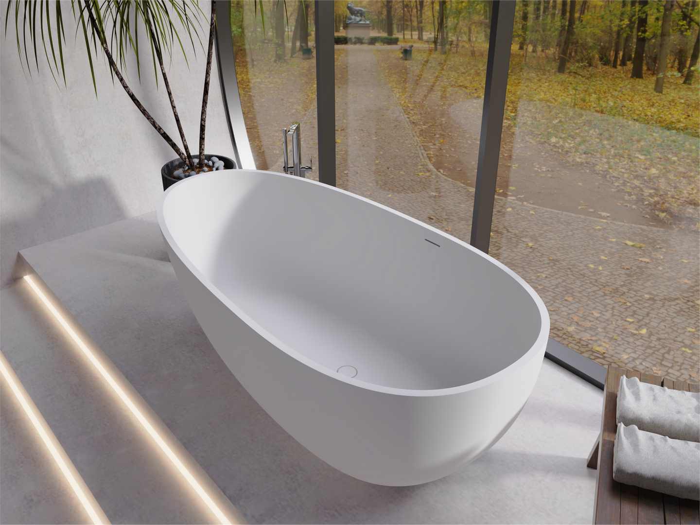 acrylic solid surface bathtub PS-8802