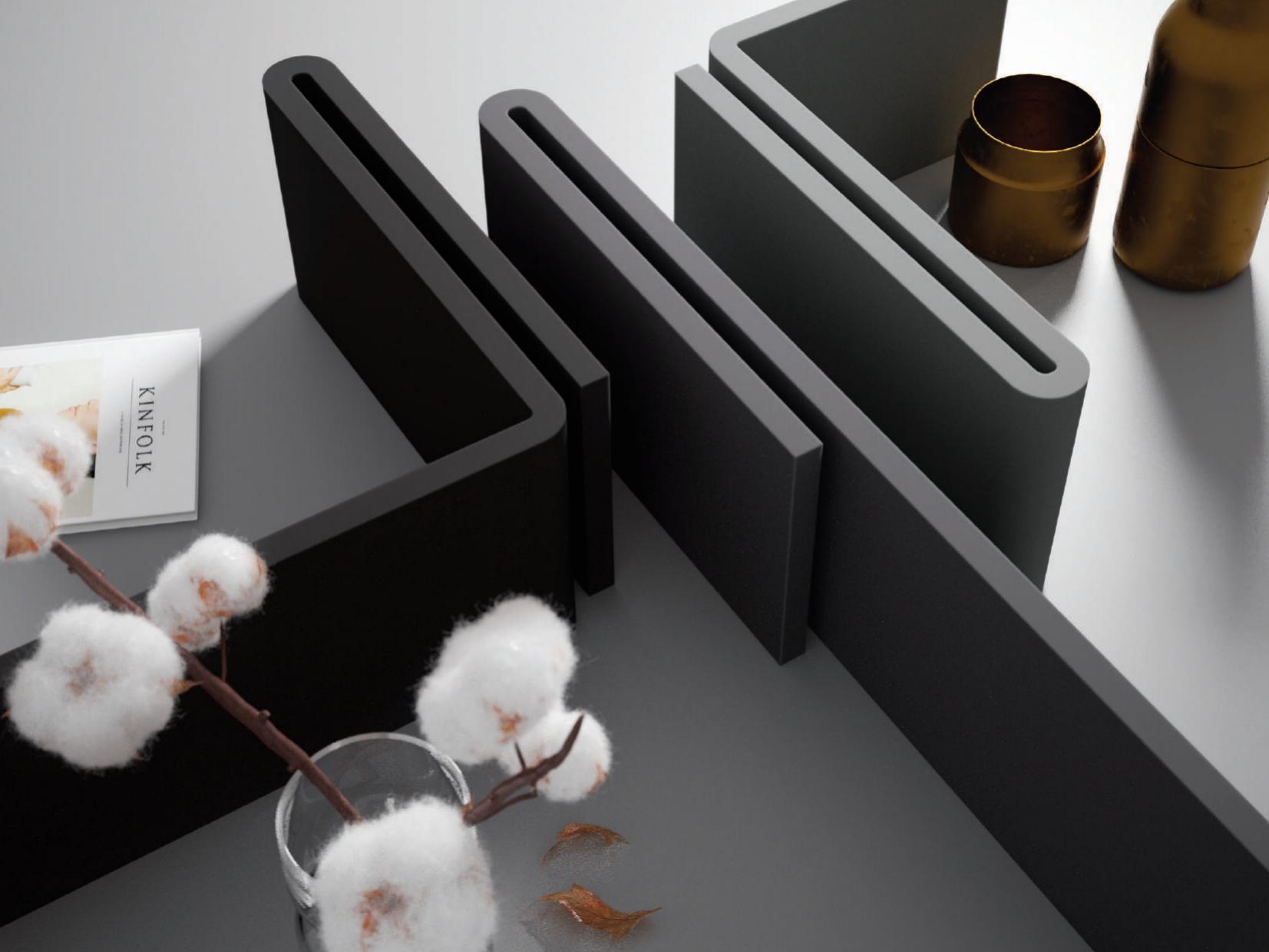 solid surface Sheet material can be bent with heat.
