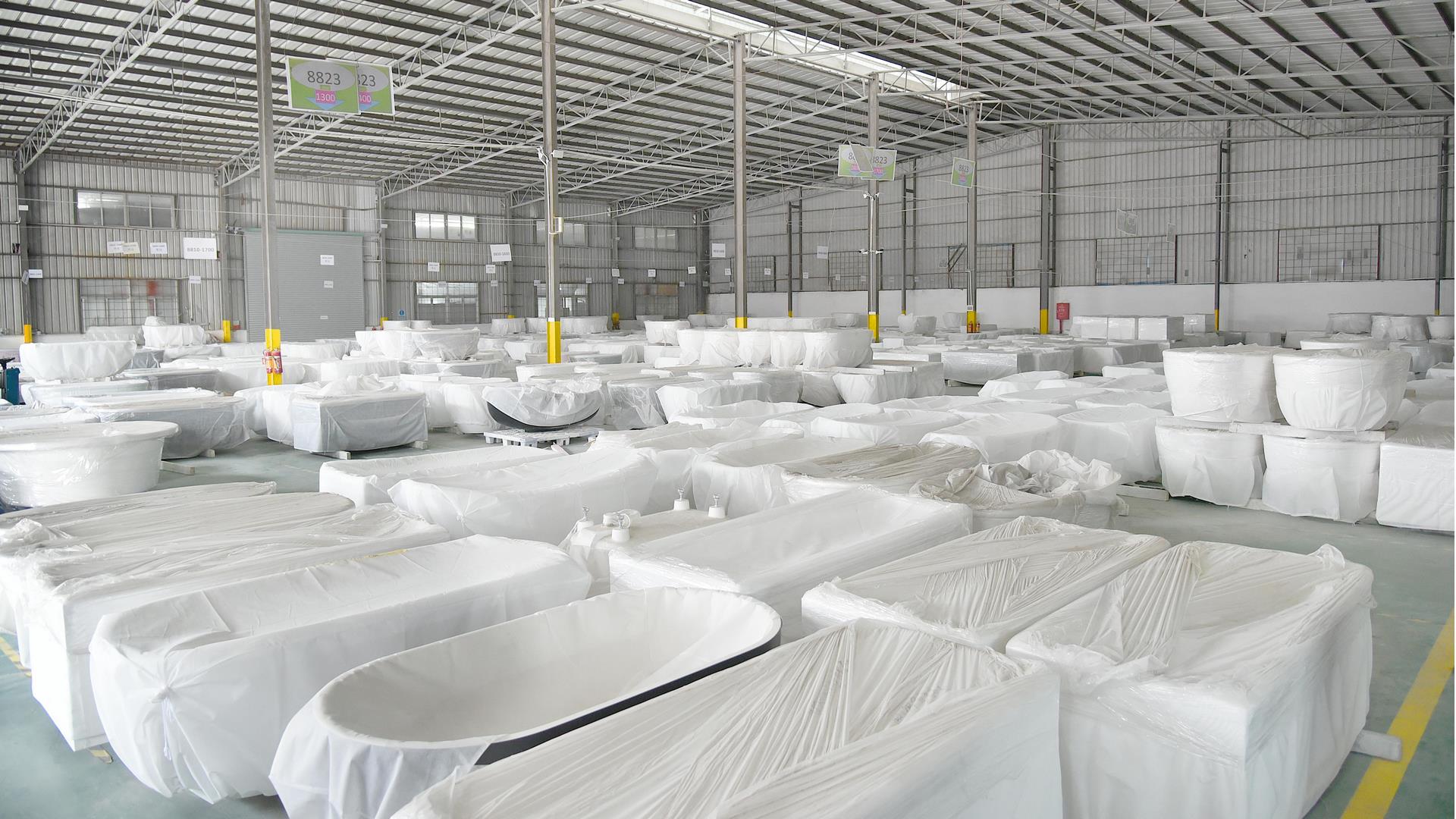 The storage area for Solid Surface products at the first factory in Cpingao.