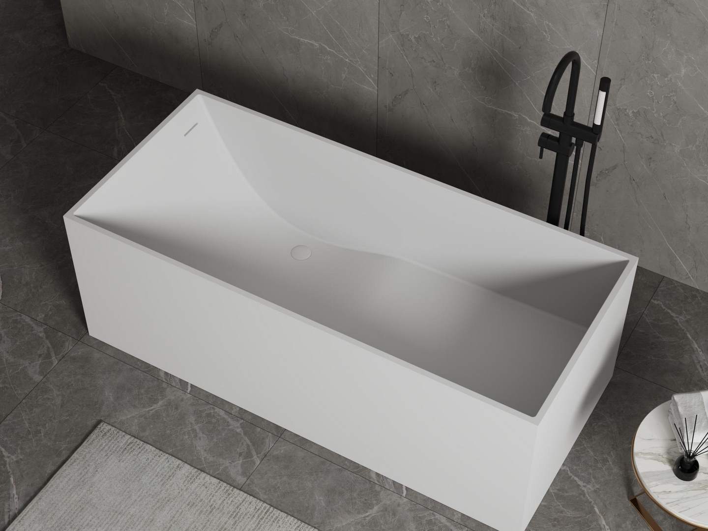 Sollid surface bathtub CPG-8819-3 manufactured by Cpingao