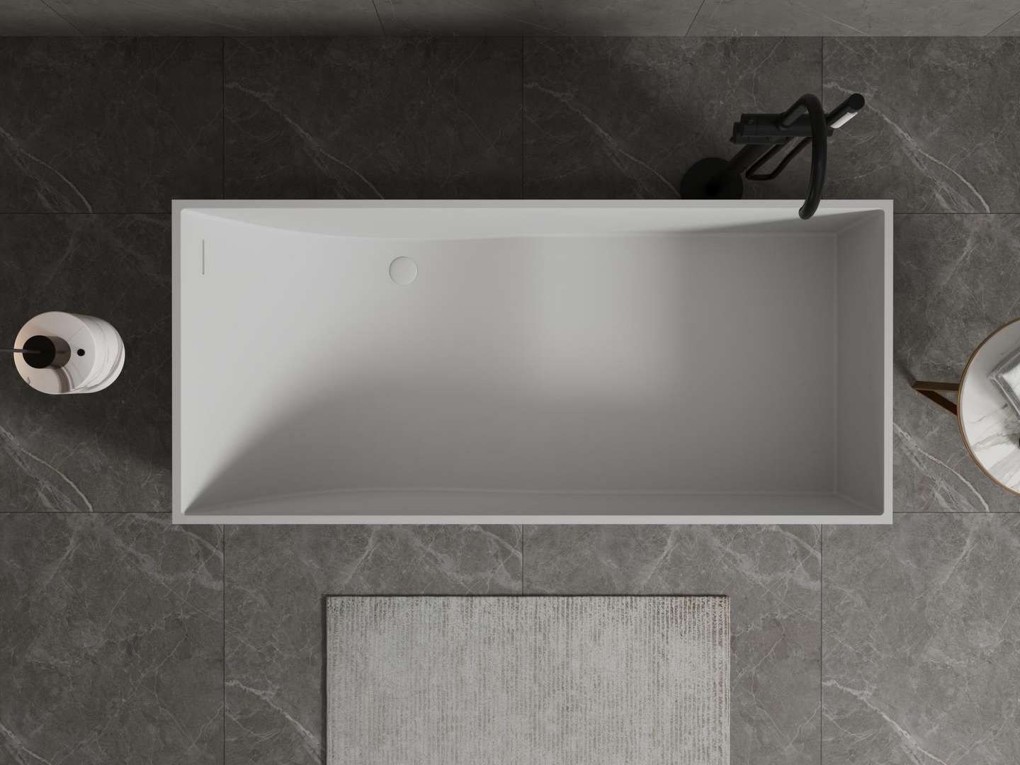 Sollid surface bathtub CPG-8819-5 manufactured by Cpingao