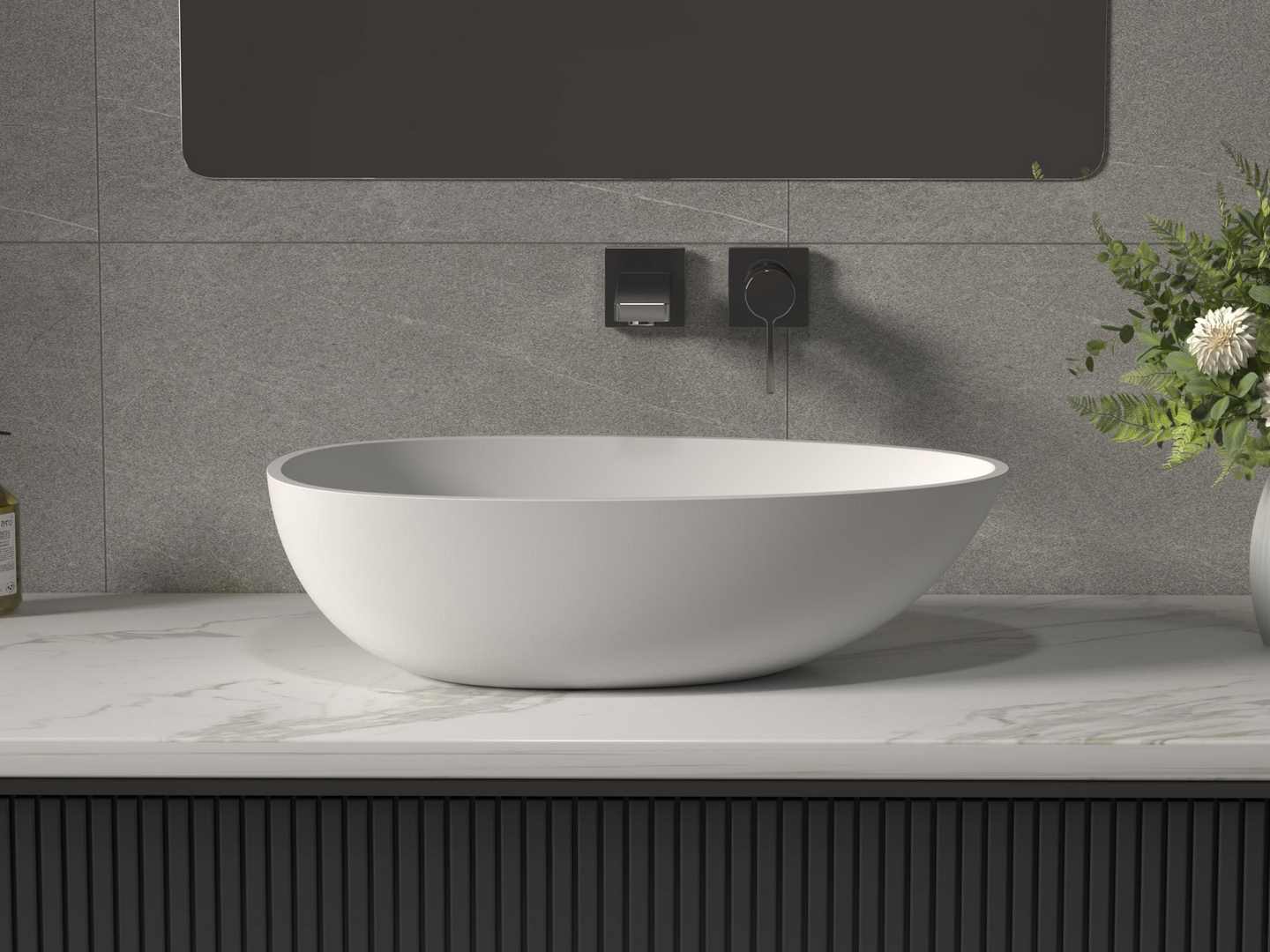 Sollid surface material above counter basin PS-2216-2